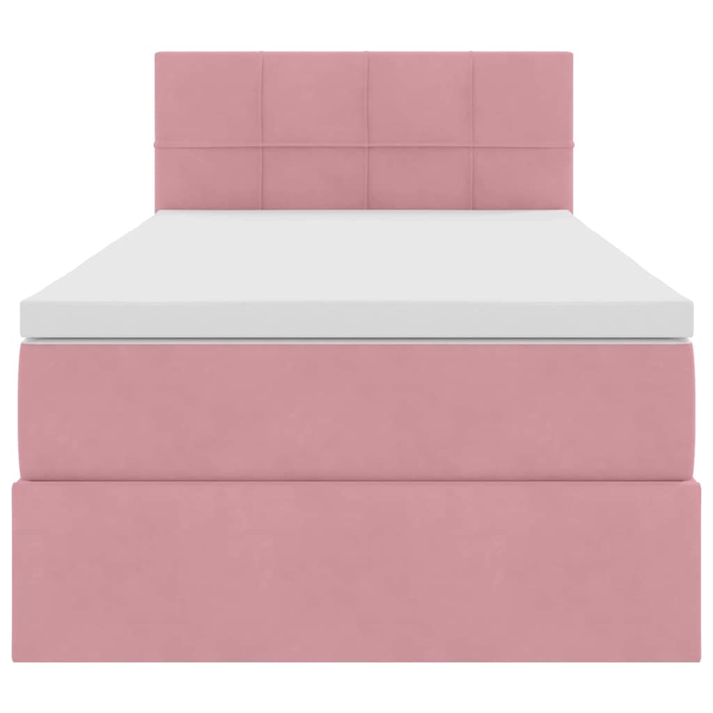 Letto con Contenitore con materasso Rosa 90 x 200 cm Velluto | homemem39