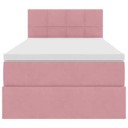 Letto con Contenitore con materasso Rosa 90 x 200 cm Velluto | homemem39