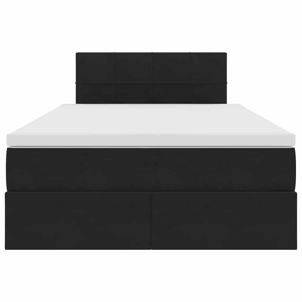 Letto con Contenitore con materasso Nero 120 x 190 cm Velluto | homemem39