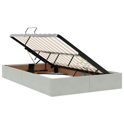 Letto con Contenitore Grigio chiaro 120 x 200 cm Velluto | homemem39