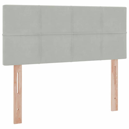 Letto con Contenitore Grigio chiaro 120 x 200 cm Velluto | homemem39