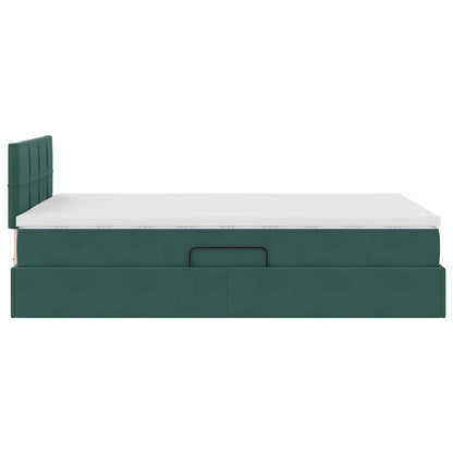 Letto con Contenitore Verde Scuro 120 x 200 cm Velluto | homemem39