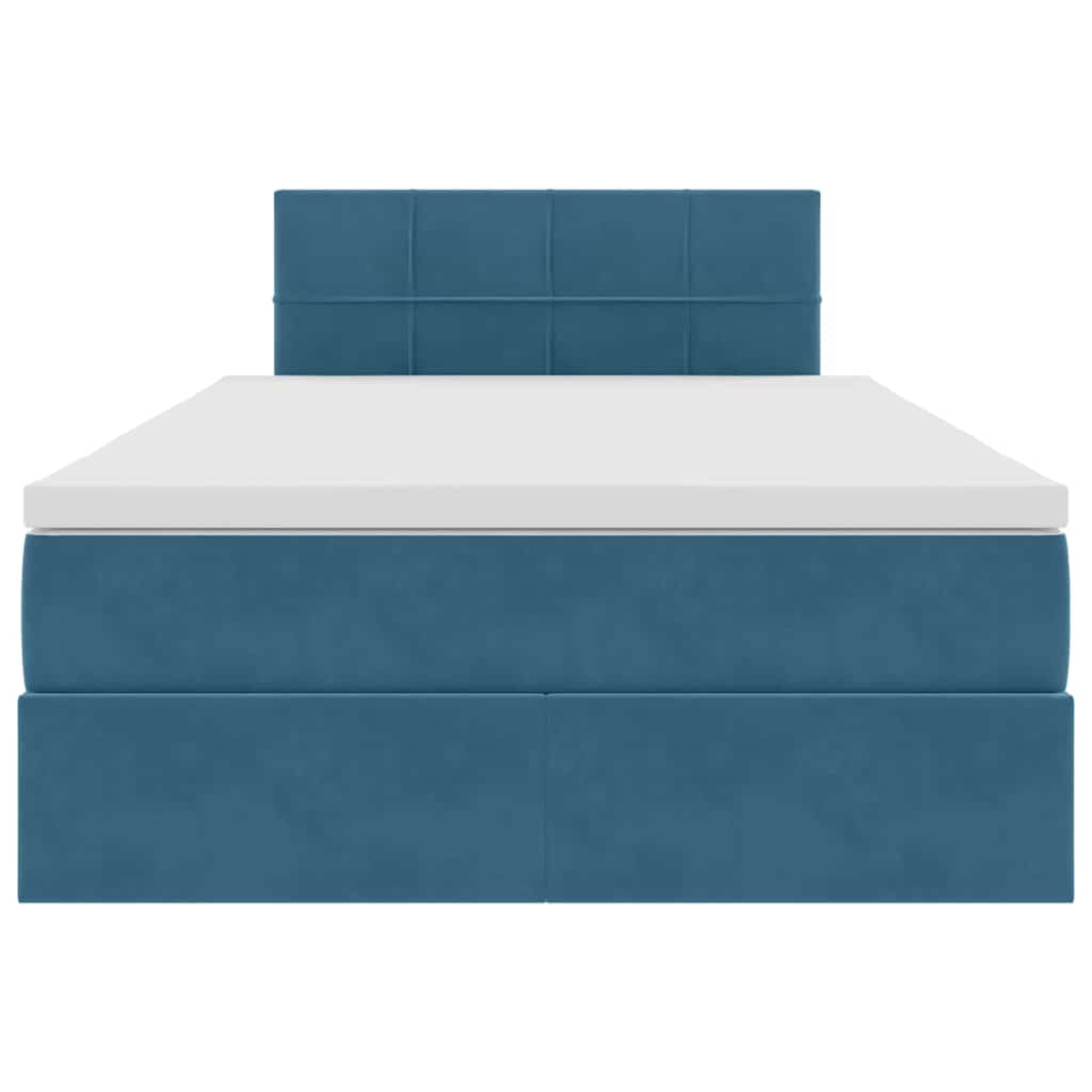 Letto con Contenitore Blu Scuro 120 x 200 cm Velluto | homemem39