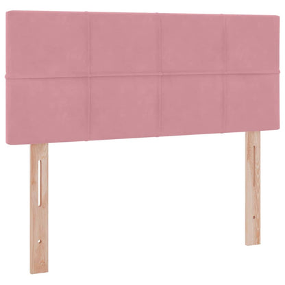 Letto con Contenitore con materasso Rosa 120 x 200 cm Velluto | homemem39