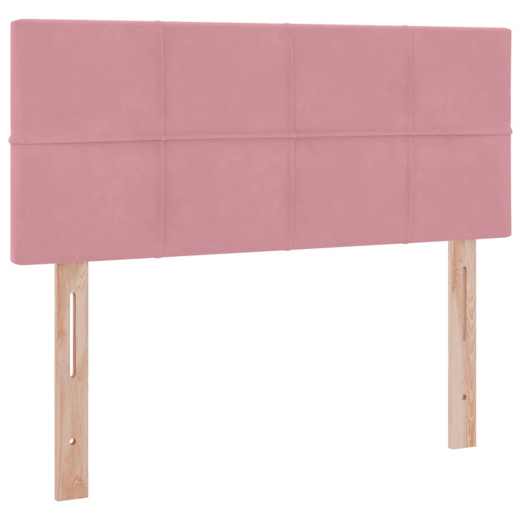 Letto con Contenitore con materasso Rosa 120 x 200 cm Velluto
