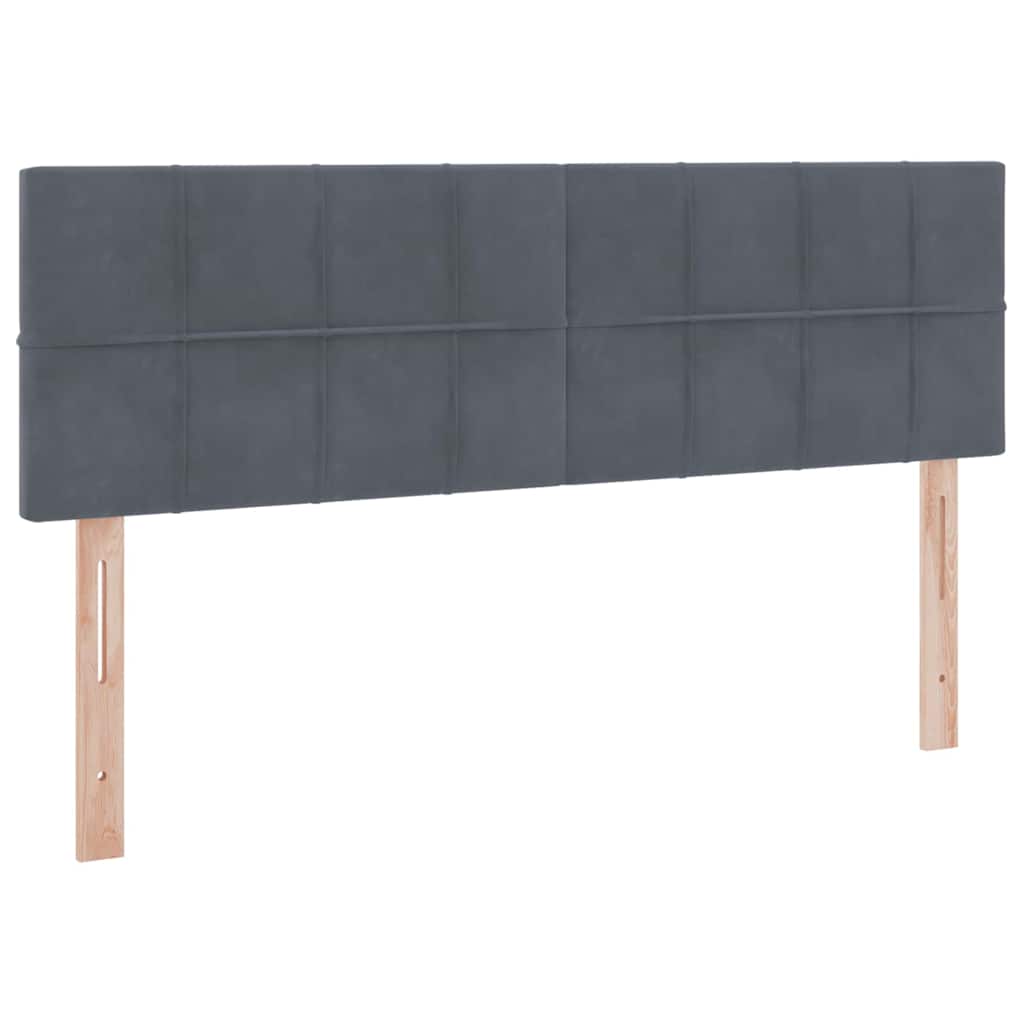 Letto con Contenitore Grigio scuro 140 x 190 cm Velluto | homemem39