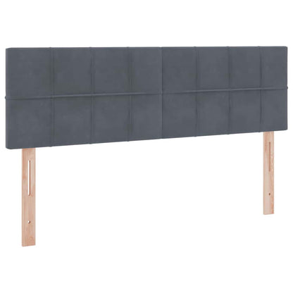 Letto con Contenitore Grigio scuro 140 x 190 cm Velluto | homemem39
