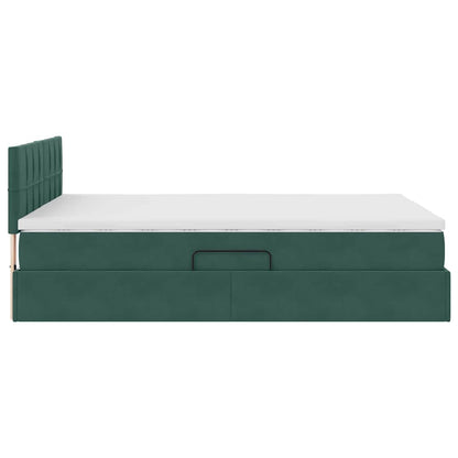 Letto con Contenitore Verde Scuro 140 x 190 cm Velluto | homemem39