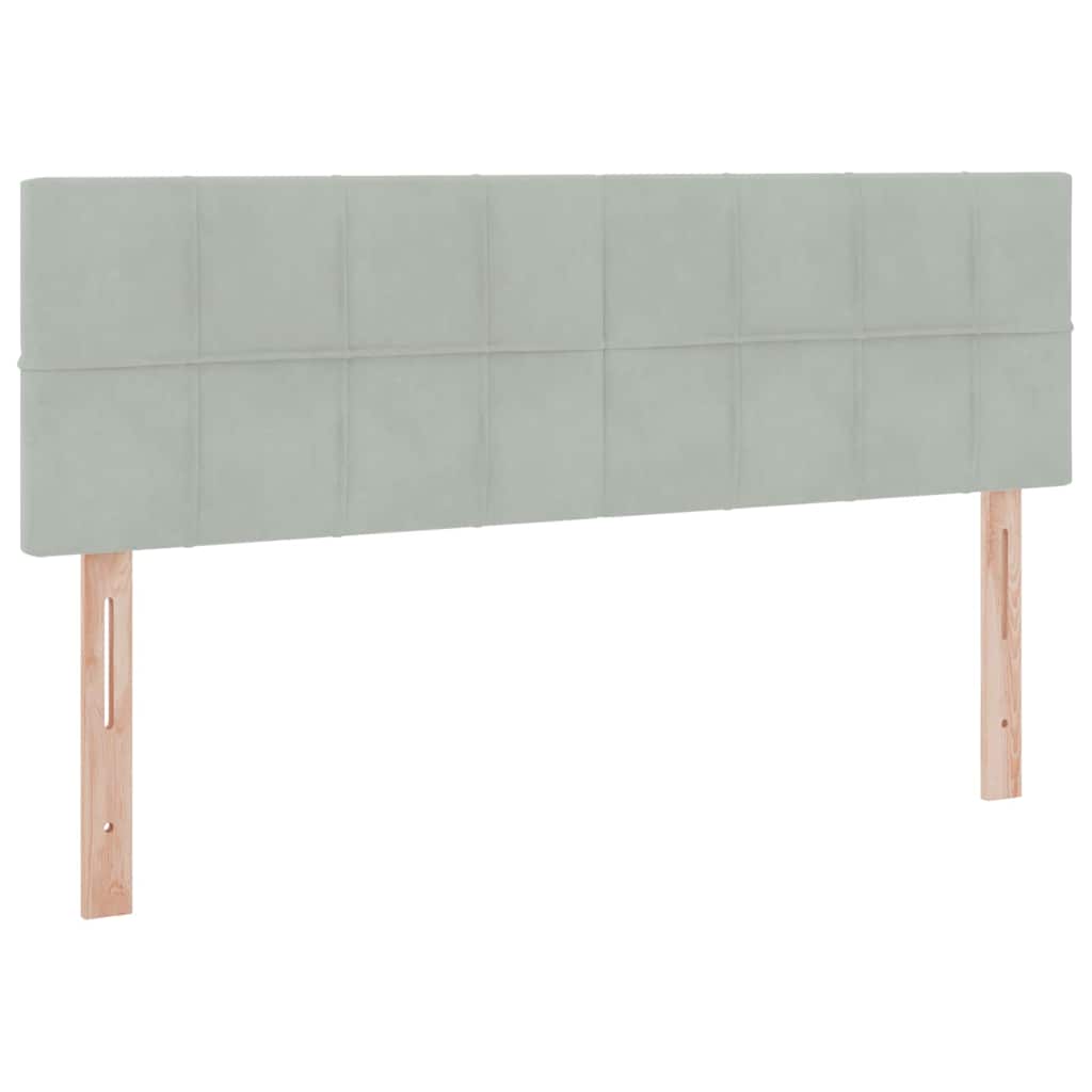 Letto con Contenitore Grigio chiaro 140 x 200 cm Velluto | homemem39