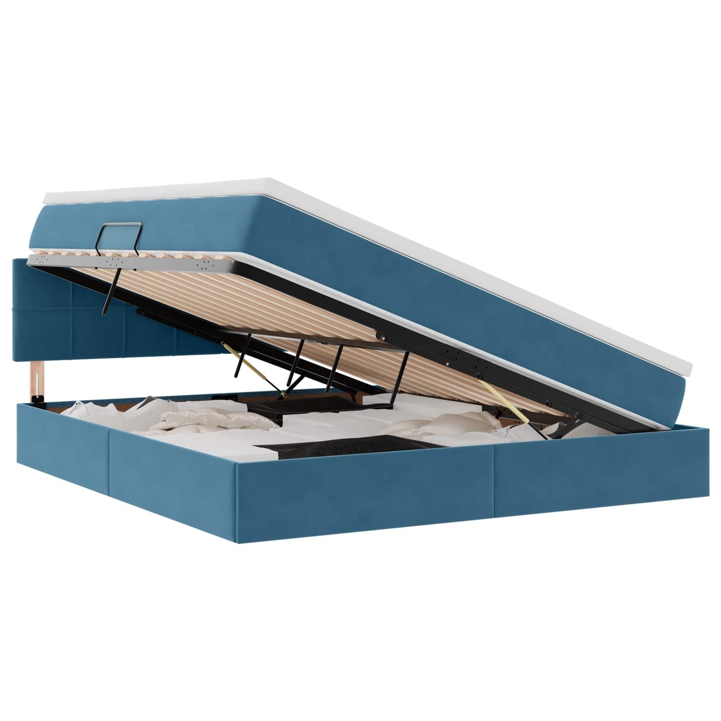 Letto con Contenitore Blu Scuro 180 x 200 cm Velluto | homemem39