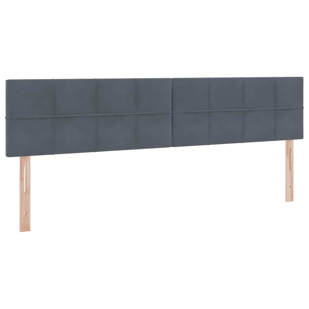 Letto con Contenitore Grigio scuro 200 x 200 cm Velluto | homemem39