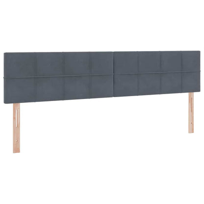 Letto con Contenitore Grigio scuro 200 x 200 cm Velluto | homemem39