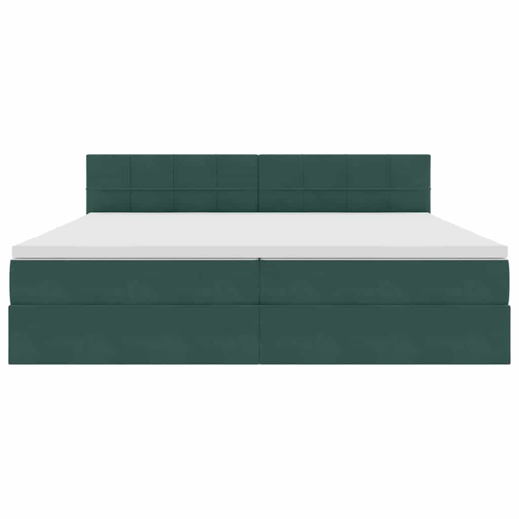 Letto con Contenitore Verde Scuro 200 x 200 cm Velluto | homemem39