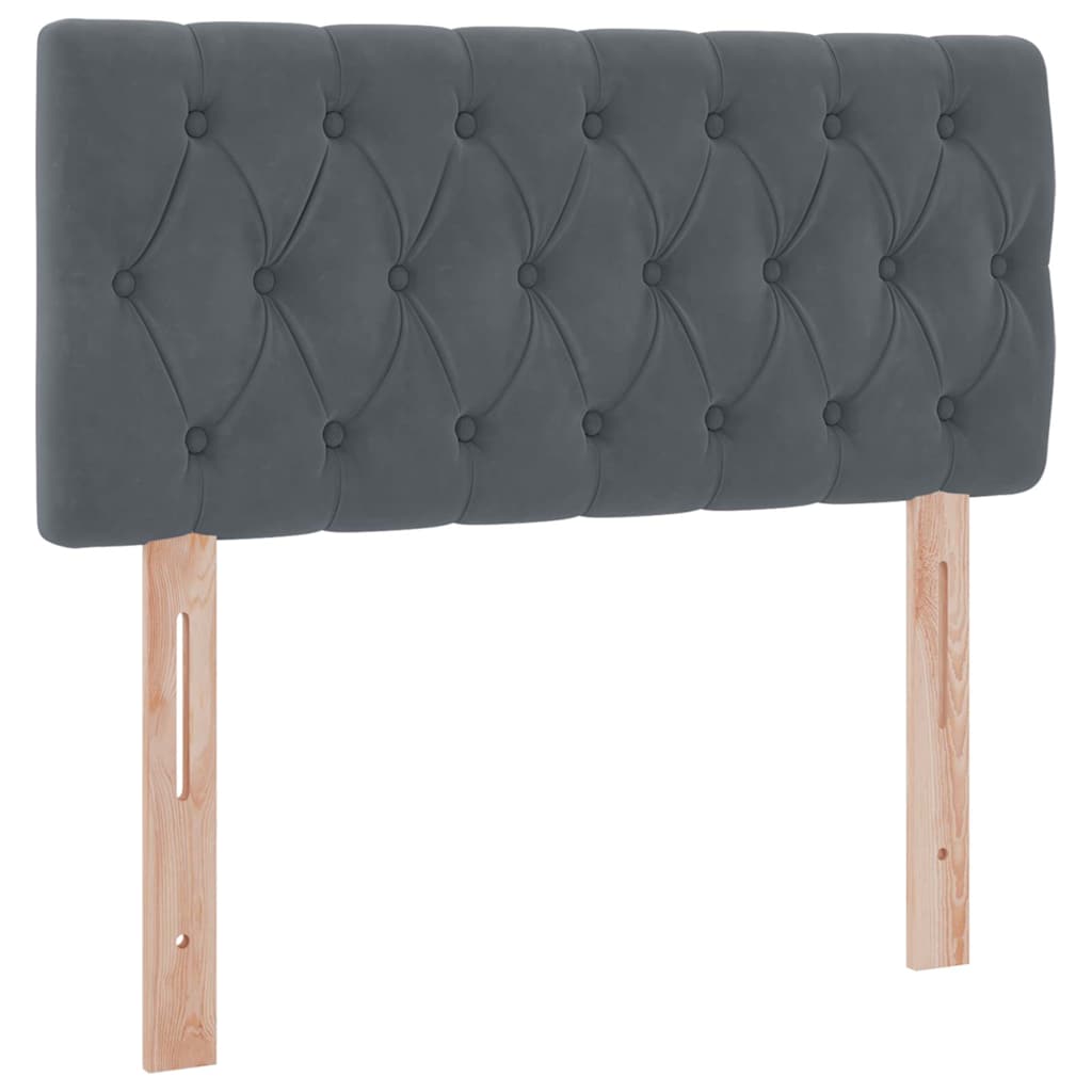 Letto con Contenitore Grigio scuro 90 x 190 cm Velluto | homemem39
