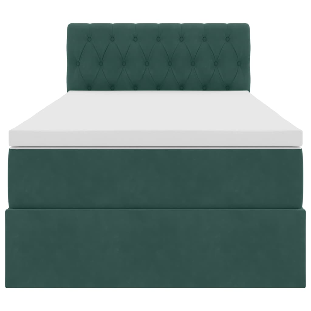 Letto con Contenitore Verde Scuro 90 x 190 cm Velluto | homemem39