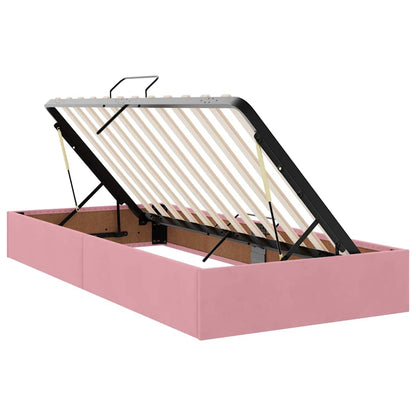 Letto con Contenitore con materasso Rosa 90 x 190 cm Velluto | homemem39