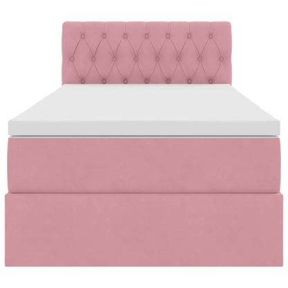 Letto con Contenitore con materasso Rosa 90 x 190 cm Velluto | homemem39