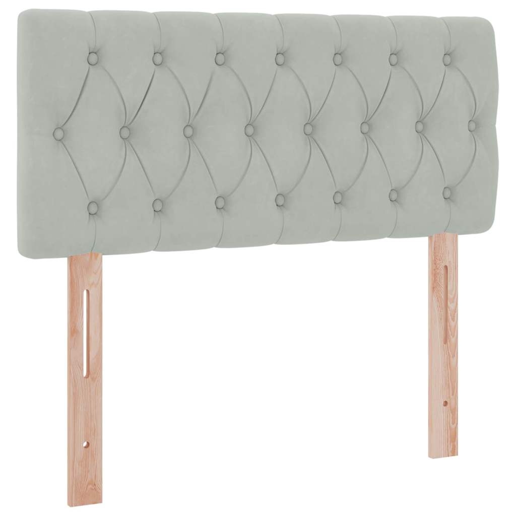 Letto con Contenitore Grigio chiaro 90 x 200 cm Velluto | homemem39