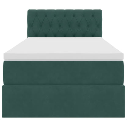 Letto con Contenitore Verde Scuro 100 x 200 cm Velluto | homemem39