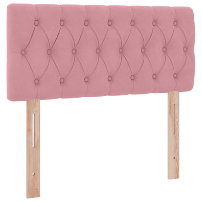 Letto con Contenitore con materasso Rosa 100 x 200 cm Velluto | homemem39