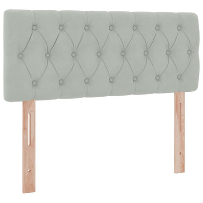 Letto con Contenitore Grigio chiaro 120 x 200 cm Velluto | homemem39