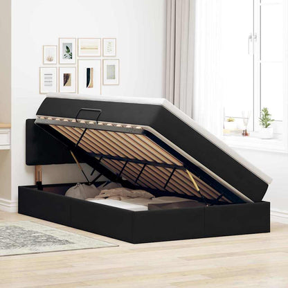 Letto con Contenitore con materasso Nero 120 x 200 cm Velluto | homemem39