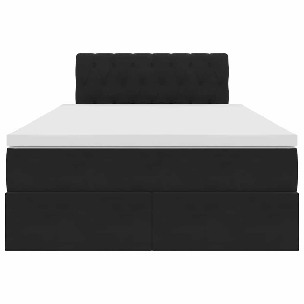 Letto con Contenitore con materasso Nero 120 x 200 cm Velluto | homemem39