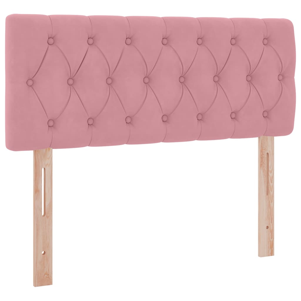 Letto con Contenitore con materasso Rosa 120 x 200 cm Velluto | homemem39