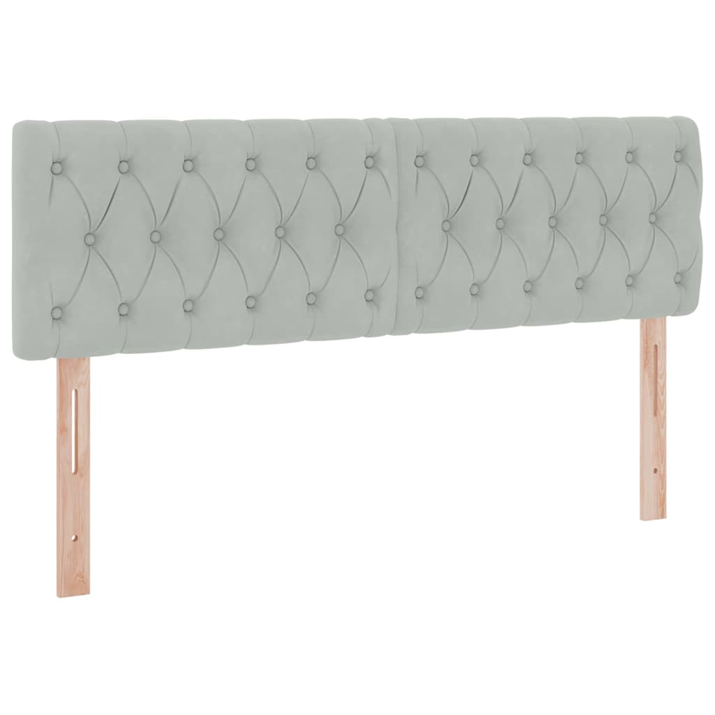 Letto con Contenitore Grigio chiaro 140 x 200 cm Velluto | homemem39