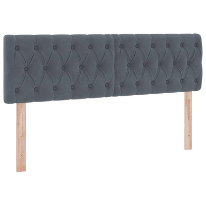 Letto con Contenitore Grigio scuro 140 x 200 cm Velluto | homemem39