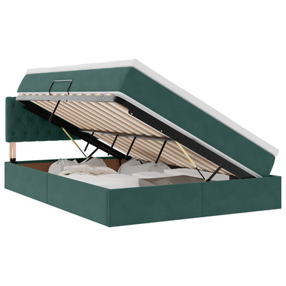 Letto con Contenitore Verde Scuro 140 x 200 cm Velluto | homemem39