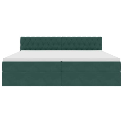 Letto con Contenitore Verde Scuro 200 x 200 cm Velluto | homemem39