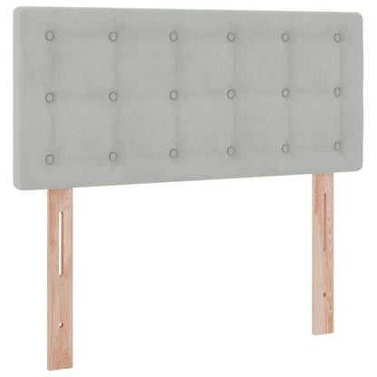 Letto con Contenitore Grigio chiaro 90 x 190 cm Velluto | homemem39