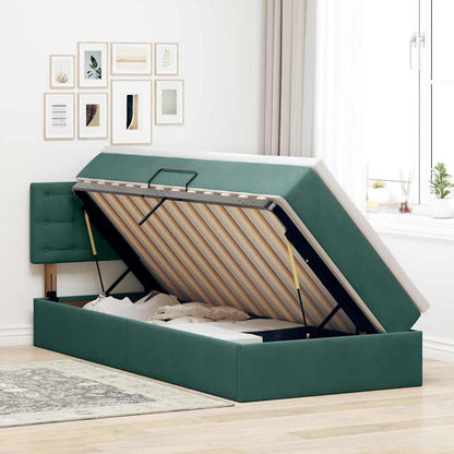 Letto con Contenitore Verde Scuro 90 x 190 cm Velluto | homemem39