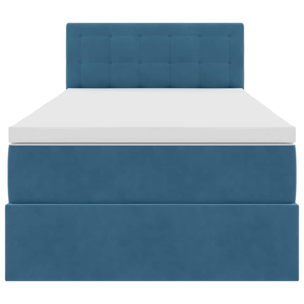 Letto con Contenitore Blu Scuro 90 x 190 cm Velluto | homemem39