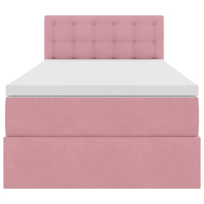 Letto con Contenitore con materasso Rosa 90 x 190 cm Velluto | homemem39
