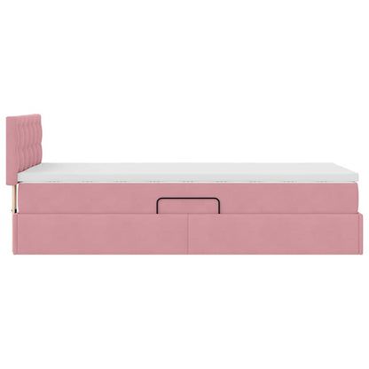 Letto con Contenitore con materasso Rosa 90 x 190 cm Velluto | homemem39