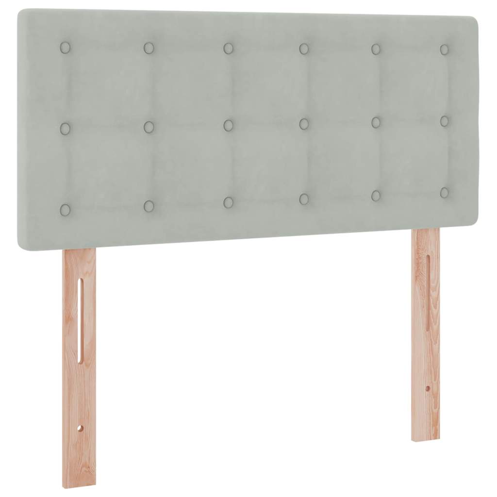 Letto con Contenitore Grigio chiaro 90 x 200 cm Velluto | homemem39