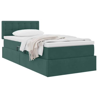 Letto con Contenitore Verde Scuro 90 x 200 cm Velluto | homemem39