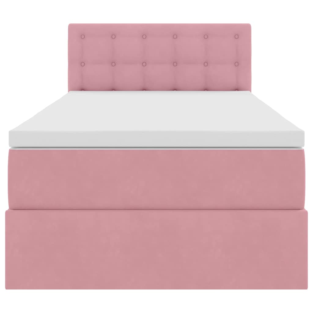 Letto con Contenitore con materasso Rosa 90 x 200 cm Velluto | homemem39