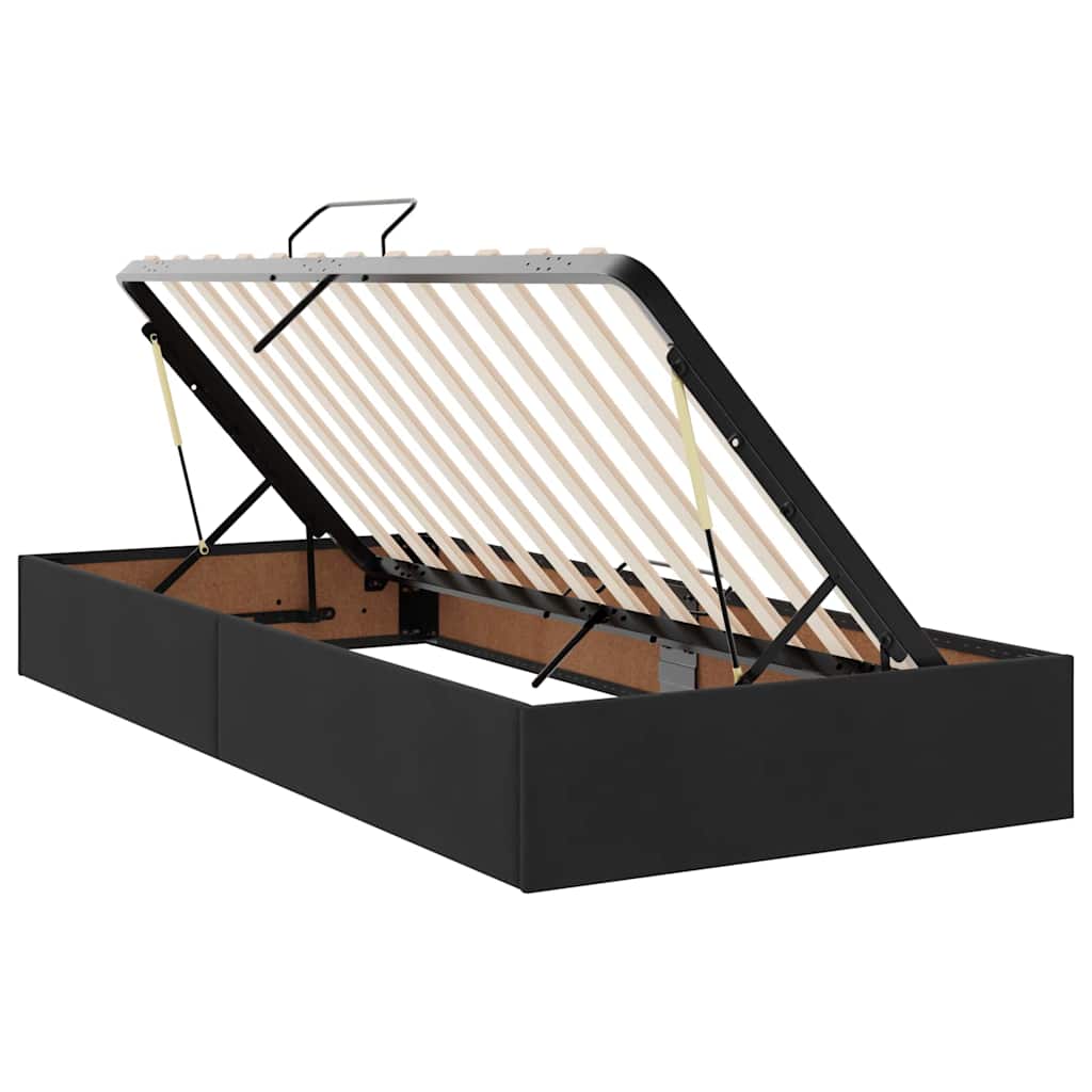 Letto con Contenitore con materasso Nero 100 x 200 cm Velluto | homemem39