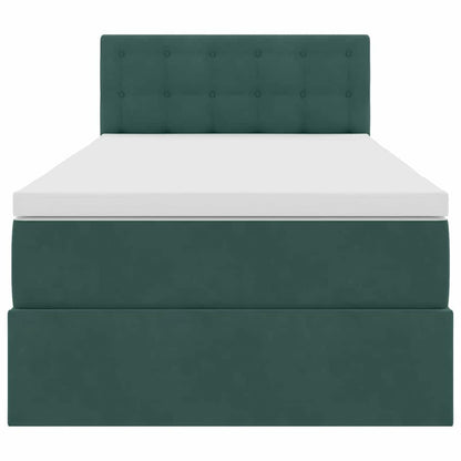 Letto con Contenitore Verde Scuro 100 x 200 cm Velluto | homemem39