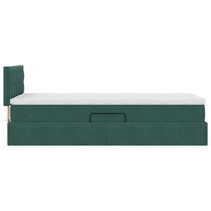 Letto con Contenitore Verde Scuro 100 x 200 cm Velluto | homemem39