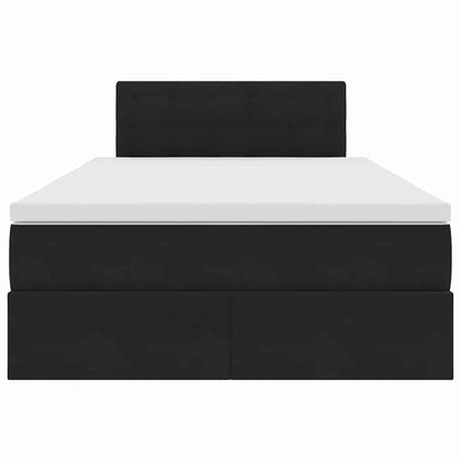 Letto con Contenitore con materasso Nero 120 x 190 cm Velluto | homemem39