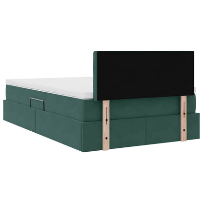 Letto con Contenitore Verde Scuro 120 x 200 cm Velluto