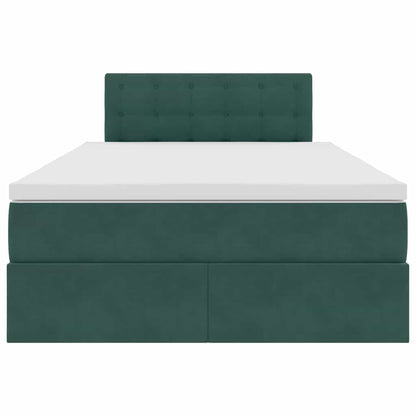 Letto con Contenitore Verde Scuro 120 x 200 cm Velluto