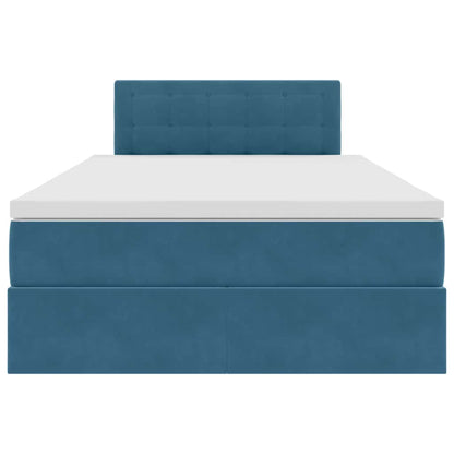 Letto con Contenitore Blu Scuro 120 x 200 cm Velluto | homemem39