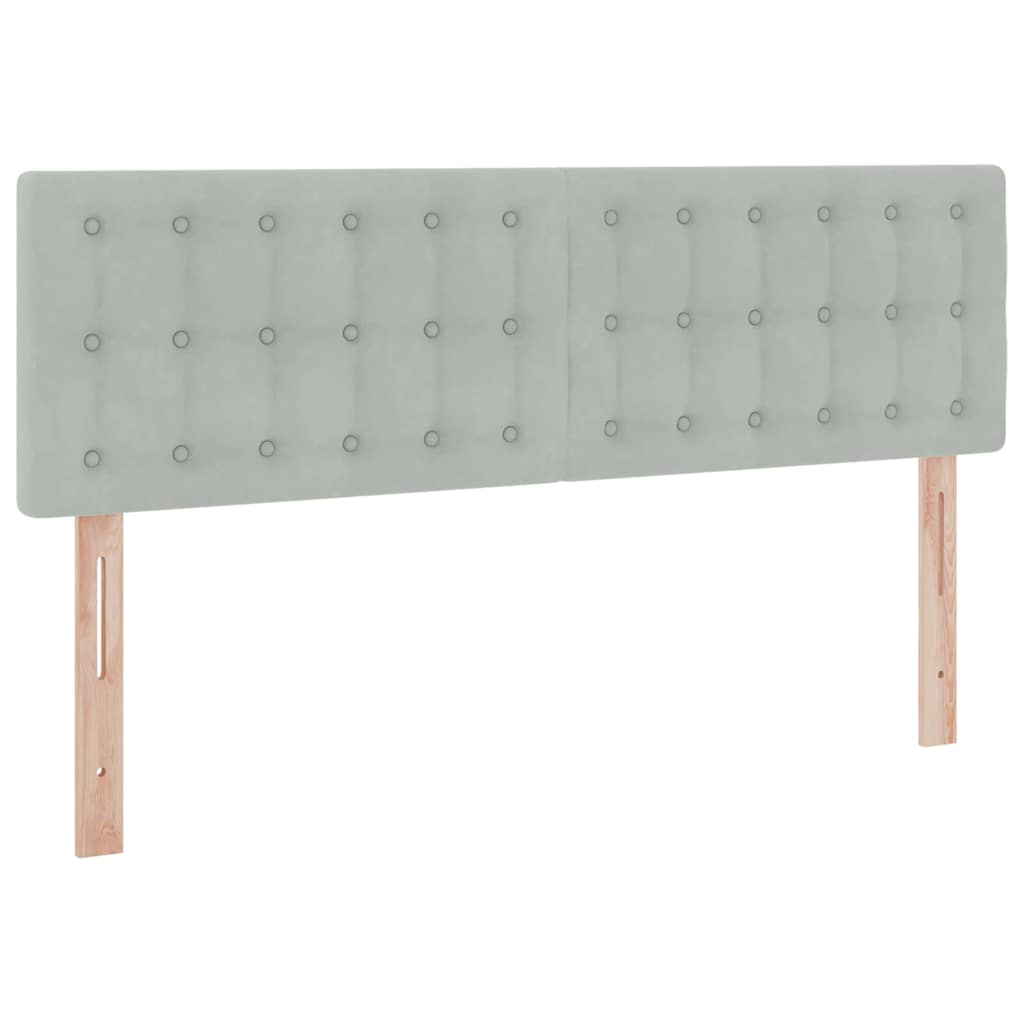 Letto con Contenitore Grigio chiaro 140 x 190 cm Velluto | homemem39