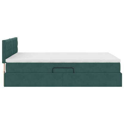 Letto con Contenitore Verde Scuro 140 x 190 cm Velluto | homemem39