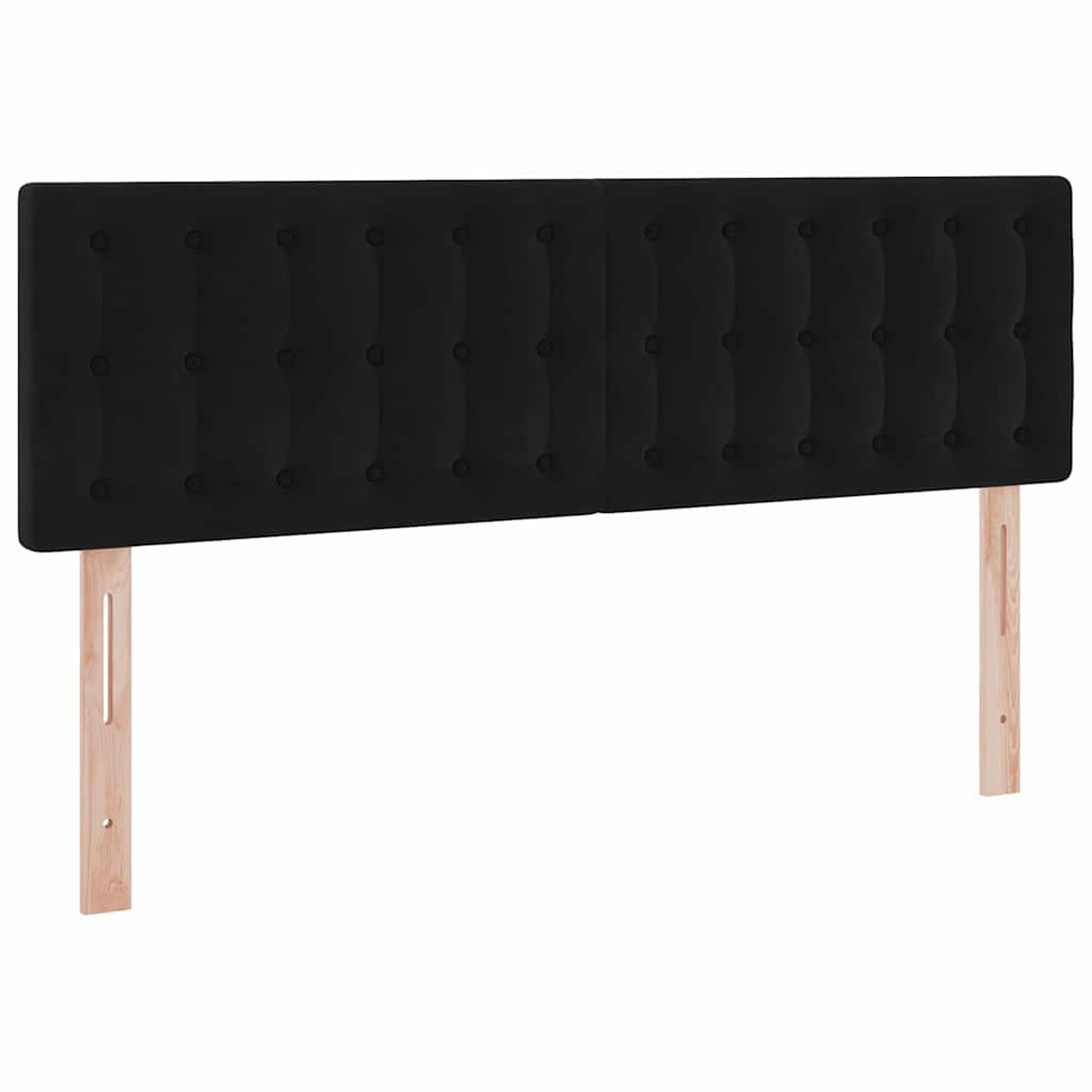 Letto con Contenitore con materasso Nero 140 x 200 cm Velluto | homemem39
